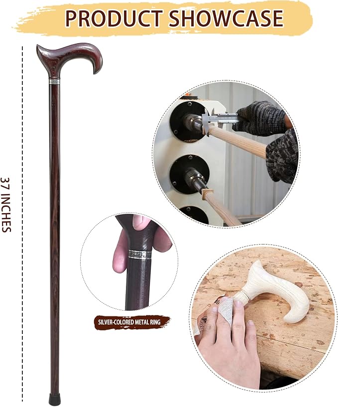 Dragon Canes for Men, Handmade Wooden Walking Canes for Men Women,Heavy Duty Up to 500 Pounds,Exquisite Natural Wood Carved Walking Ergonomic Stick