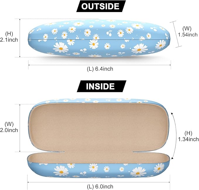 Eyeglasses Case, Hard Shell Protective Case for Glasses, Unisex for Women Men