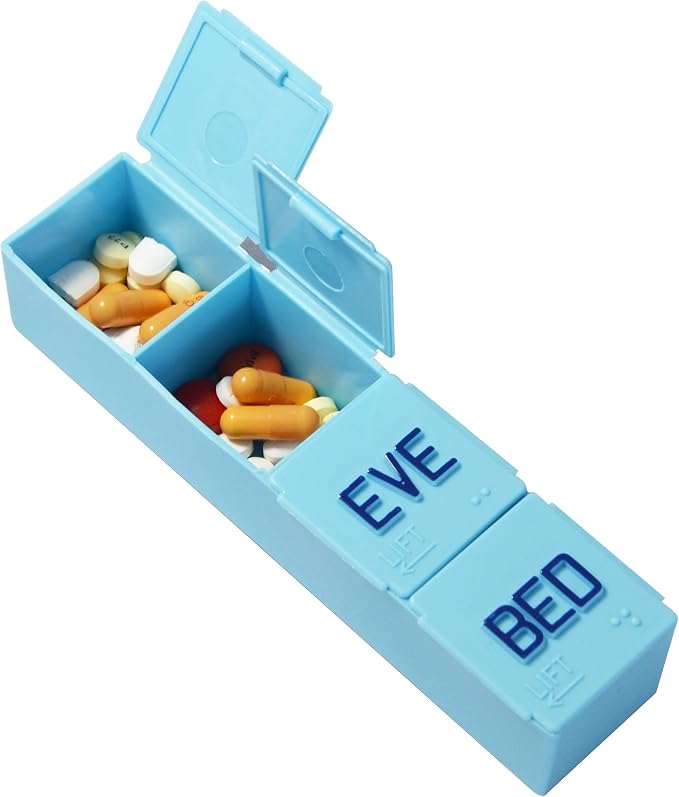 e-Pill 4 Times a Day x 7 Day Large Weekly Pill Organizer, Vitamin and Medicine Pillbox - with Reminder