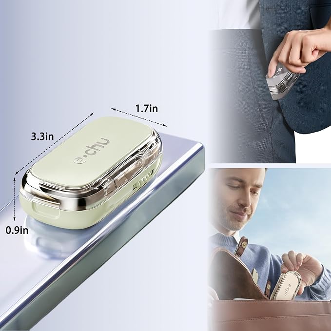 Pill Cutter Splitter for Small and Tiny Pills - 1/2&1/3&1/4Adjustable Pill Splitter with Centering Device for Cutting Multiple Pills, Accurate Alignment and Easy to Use (Beige)
