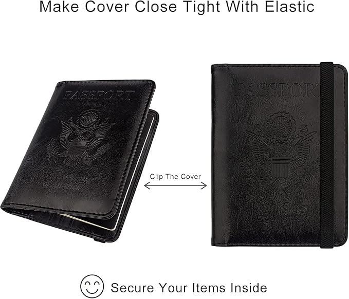 WALNEW Passport Holder for Travel, RFID Passport Wallet, Travel Essentials