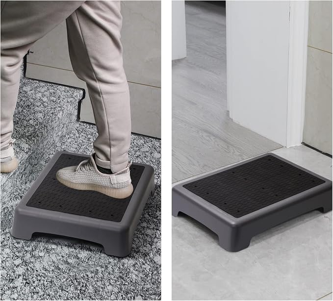 Fotree One Step Stool, Non-Slip Mobility Step Platform for Senior ＆ Adults, Safety Step Platform for Stair, Car, Bed, Chair, Shower, Bathtub, Outdoor, 3.5 Inch High Rise Stairs 440 Lbs Capacity