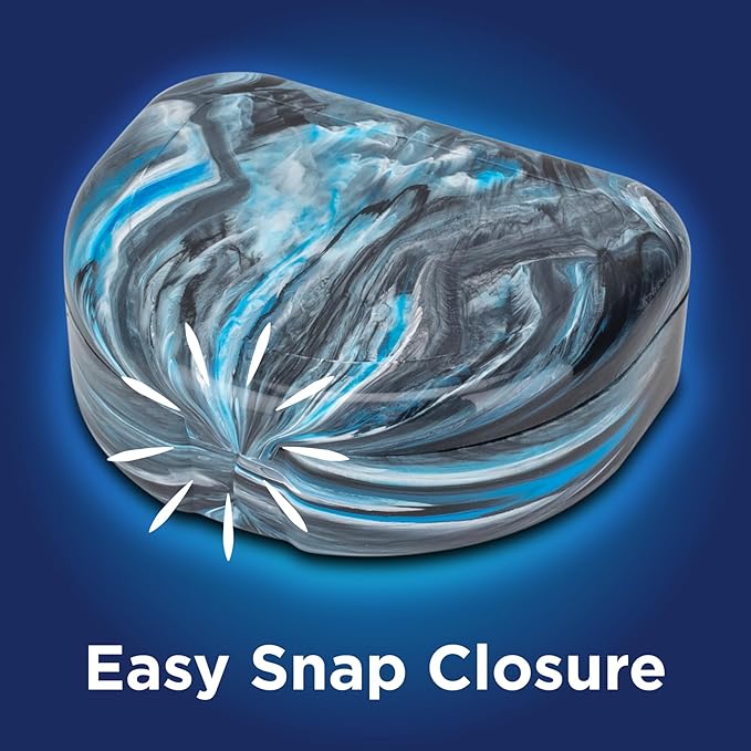 Practicon Marble Retainer Cases, Orthodontic Aligner Case, Mouth Guard Holder (3 Pack) (Midnight)