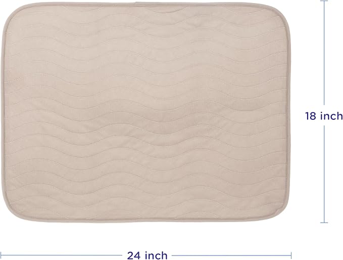 Ubbi Washable Underpads, Taupe, 4 Pack | Waterproof Reusable Heavy Absorbency Incontinence Pads for Kids, Adults, Elderly & Pets, Bedwetting Pad for Bed, Sofa & Floor