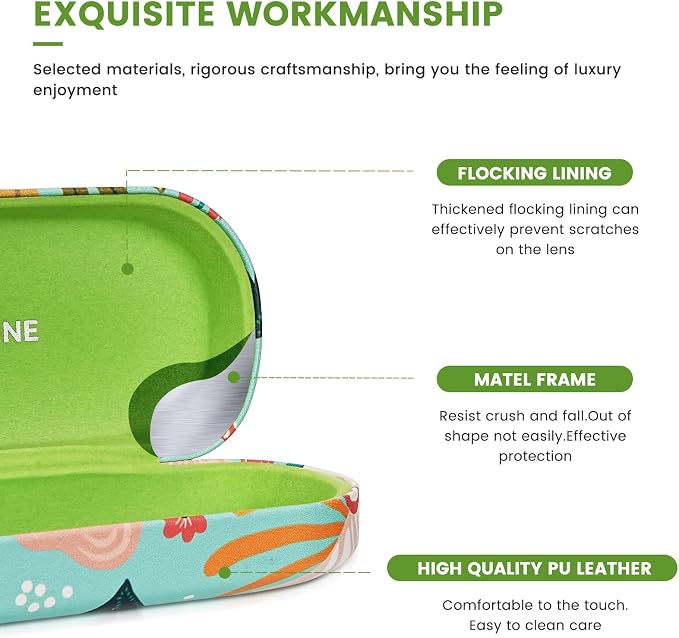molshine Hard Shell Sunglasses Case,Classic Large Glasses Case for Women Men,Sunglass Eyeglasses