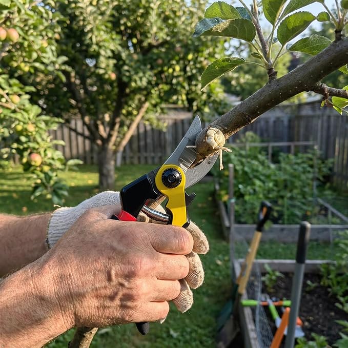 Ultra Sharp Germany Titanium Steel Pruning Shears - Cuts 3X Easier
