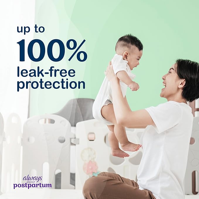Always Discreet Postpartum and Adult Incontinence Underwear for Women, Large, Maximum Protection, 14 Count