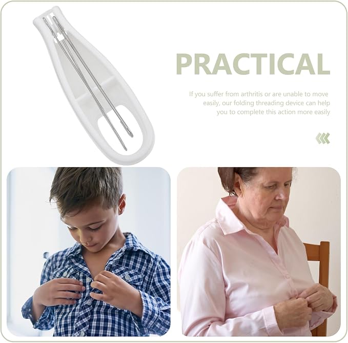 Abaodam Button Hook Tool for One-Hand Operation Zipper Puller and Button Assist Device for Seniors and Disabled Easy Grip Aid Shirts Coats and Dresses