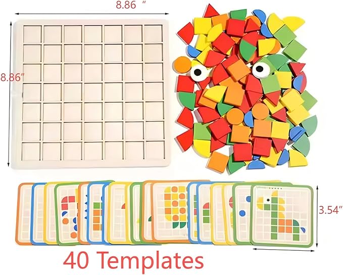 Dementia Activities for Seniors, 120 Pieces Wooden Matching Puzzle Games for Elderly, Alzheimers Products for Older Adults,Shape Puzzle Memory Game for Adults Dementia Patients