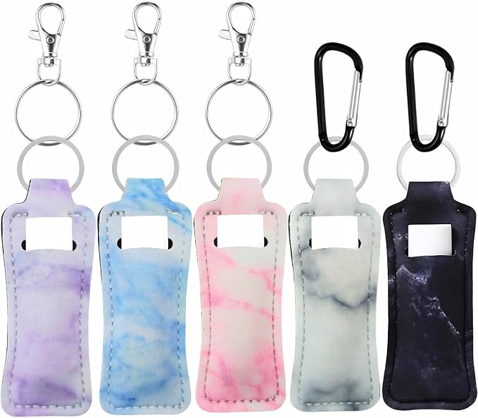 Chapstick Holder Key Chain Lipstick Holder Lip Balm Holder Keychain | Stocking Stuffers Gift, Compatible with Chapstick, Lip Balm and Lipstick, Bag Charm Accessories, Gifts for Women Friend