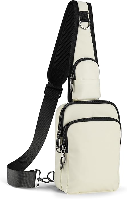 Sling Bag, Crossbody Bag with Zipper Lock, RFID Blocking & Water Resistant for Men and Women