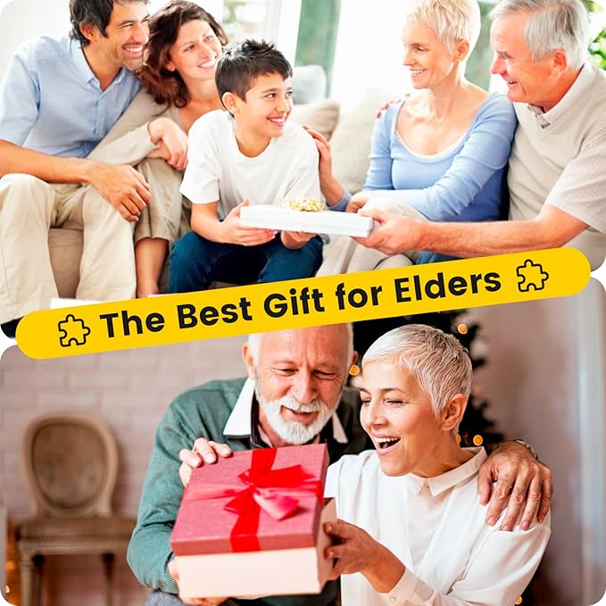 6 Packs 16 Piece Large Piece Jigsaw Puzzle Dementia Alzheimer's Products and Activities for Elderly Seniors Gift Easy Puzzle, Alzheimer's Puzzles Memory Cognitive Games with 6 Storage Bags