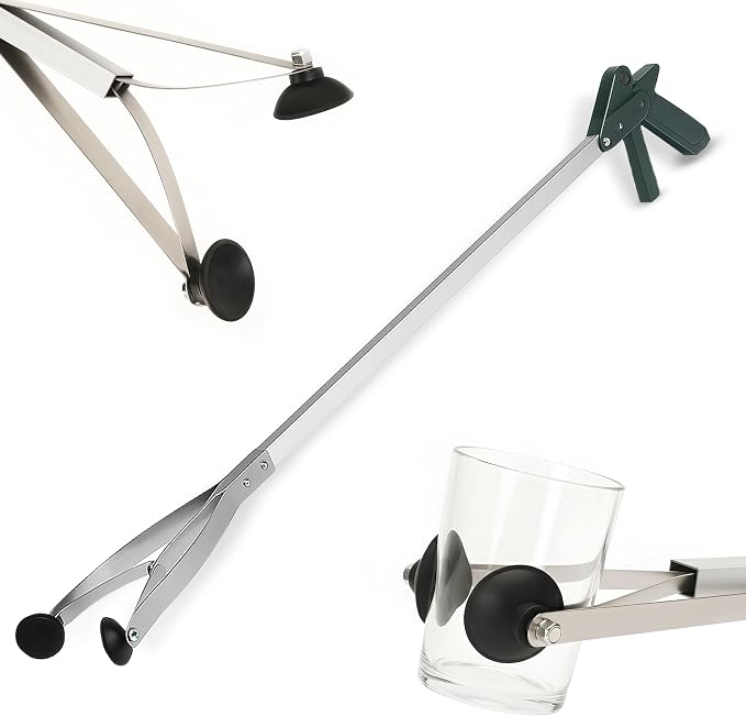 32" Suction Cup Grabber Reacher – Extra Long Reach Pick Up Tool for Seniors, Heavy Duty Trash & Litter Picker, Easy Grip Handle for Effortless Cleaning and Comfort