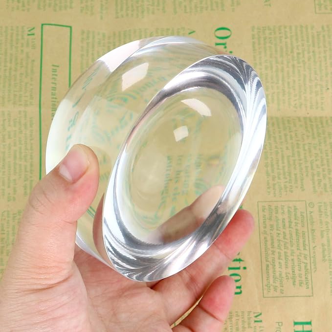 Dandelion 6X Dome Magnifying Glass Acryliy Paperweight Magnifier-3.8 Inch | Diameter 3 inches,magnifying glass paperweight,reading magnifier for books,Suitable for viewing maps, newspapers, blueprints