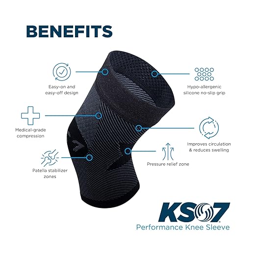 OrthoSleeve Knee Brace for ACL, MCL, Injury Recovery, Meniscus Tear, knee pain, aching knees, patellar tendonitis and arthritis (3XL, Black, Single)