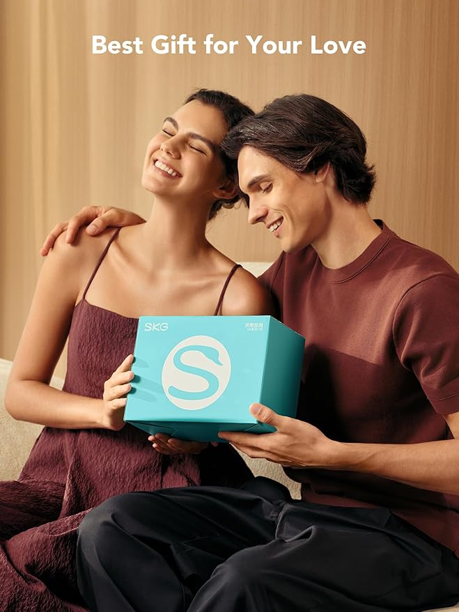 SKG Neck Massager for Pain Relief Deep Tissue Shiatsu Neck and Shoulder Cordless Massger with Heat Gifts for Men and Women Dad Mom Grandpa H7 Ultra Grey