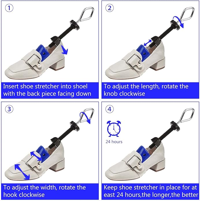 Pair of Premium Professional 4-way Shoe Trees, Shoe Stretcher for Men or Women
