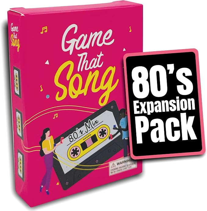 Game That Song 80's Mix Expansion - 50 New Cards - Music Card Game for Family, Adults, and Teens. Hilarious, Addictive, and Competitive Fun for Game Nights!