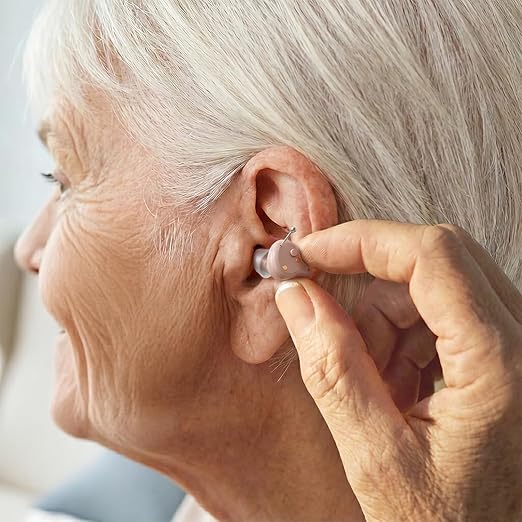 Bluetooth Hearing Aids | Comfortable Fit | Hearing Amplifier For Seniors & Adults to Combat Hearing Loss | 19 Hour Battery Life