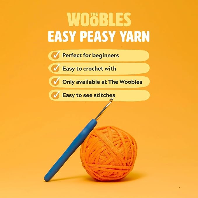 The Woobles Amigurumi Crochet Kit for Beginners (Felix the Fox) | As seen on Shark Tank, Kit includes: Easy Peasy Yarn, pre-started piece, hook, safety eyes, stuffing, video tutorials