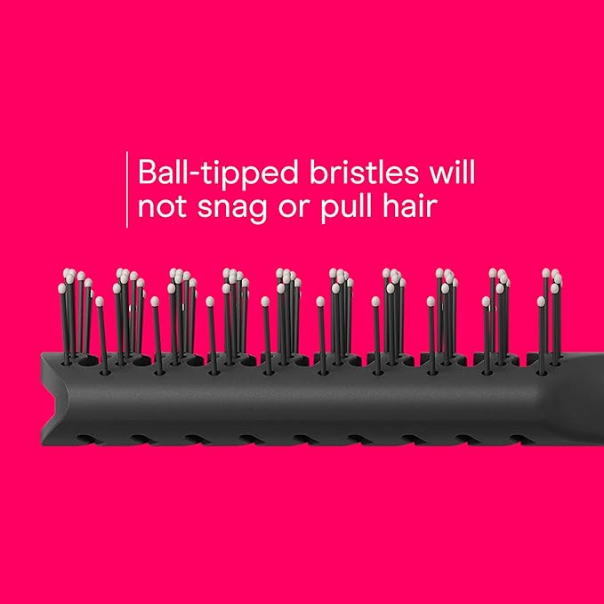 Conair Salon Results 6-Piece Hairbrush Set - Travel Hair Brush - Hairbrushes for All Hair Types - curly hair brush - hairbrush - detangler brush - 3 Travel size + 3 Full-size Brushes, Black