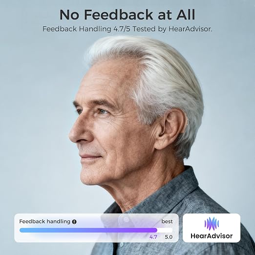 LINNER-Clarity Hearing Aids for Seniors, Rechargeable Hearing Amplifier with Noise Cancelling, OTC Hearing Aids Designed for Adults with Mild to Moderate Hearing Loss (Black)