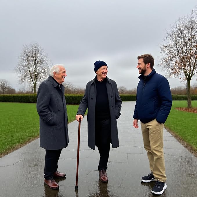 Wooden Walking Cane with 5 Height for Men and Women, Handmade Wood Cane with Comfort Grip Handle, Supportive Mobility Aid for Seniors, Fashionable & Classic Lightweight Stick