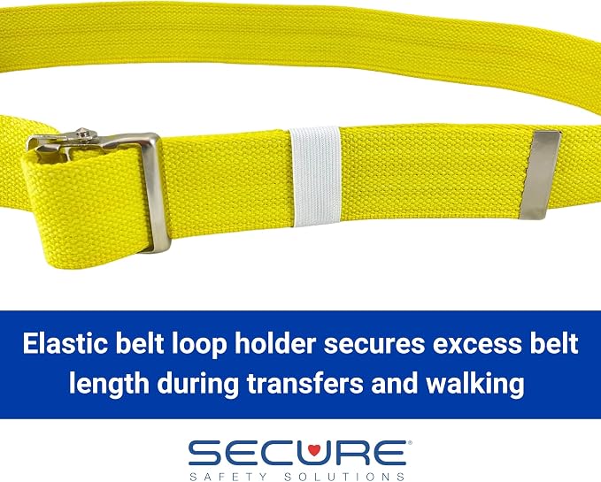 Secure Gait Belt for Seniors with Metal Buckle - Transfer and Walking Standing Aid Elderly, Physical Therapy, Nurses
