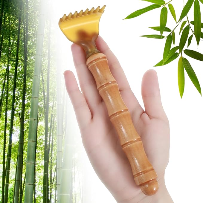 Thinp Extendable Bamboo Back Scratcher, Portable Telescoping Back Scratcher Wooden Long Handle Retractable Backscratcher for Adults Men Women