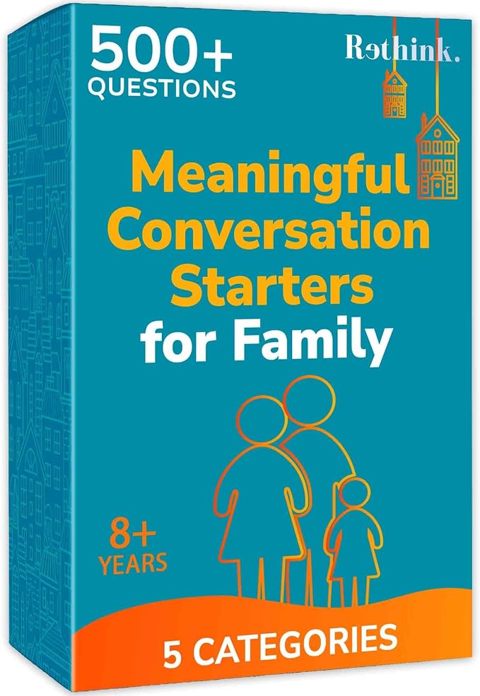 Quokka Conversation Cards Game - Fun Talking Board Game for Family Night | Family Edition – 500 Questions – Conversation Cards for Families Original Version – Share Thoughts