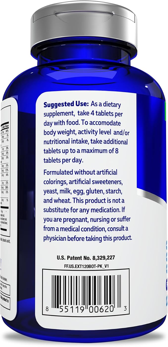 Focus Factor Adults Extra Strength, 120 Count - Brain Supplement for Memory, Concentration and Focus - Complete Multivitamin with DMAE, Vitamin D, DHA - Trusted Health Vitamins (Pack of 3)
