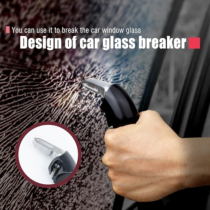 Car Door Handle for Elderly Car Assist Support Handle Multifunction Car Door Latch Bar for Seniors and Handicapped Red
