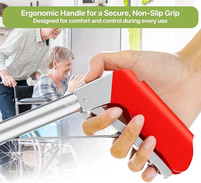 50" Foldable Grabber Reacher Tool, Extra Long 3 Fold Reaching Aid for Seniors, Heavy-Duty Trash Picker Upper & Litter Pickup Tool for Home & Garden