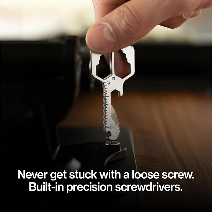 KeySmart Multitool Pro - 18-in-1 Multifunction Key Shaped Tool Pocket Multi-Tool Key Chain Bottle Opener Keychain, Key Multitool Keychain for Men Gift, EDC Gear Keychain Accessories
