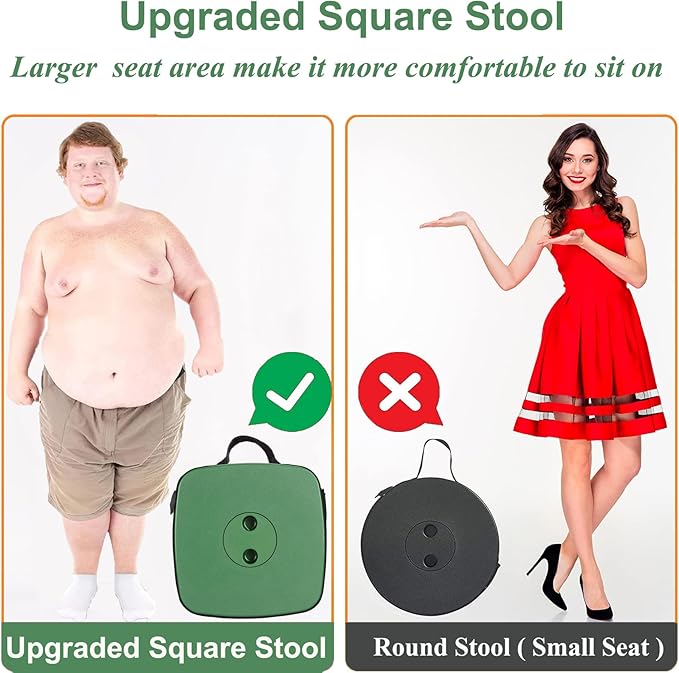 Fishboy Upgraded Collapsible Stool, 400lbs Max Weight, Lightweight But Sturdy, Portable Retractable Folding Telescoping Foldable Camping Stool for Adults Outdoor Fishing Hiking BBQ