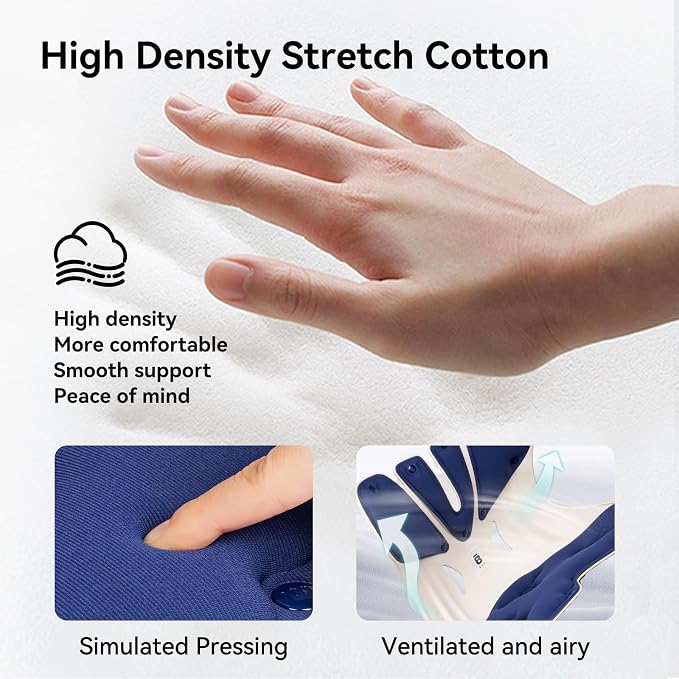 BKT Ergonomic Seat Cushion - Lumbar Support Pillow for Office Chair & Floor | Premium upgraded materials for long sitting. Comfort for students, nursing mothers, office workers and outdoor fishing trips