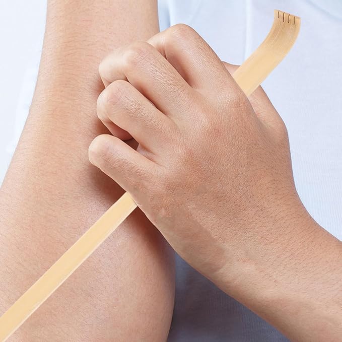 Didiseaon 2pcs Bamboo Back Scratcher, Long Handle Wood Back Scratcher Massagers Stick, Portable Claw for Men Women Adults Home Use