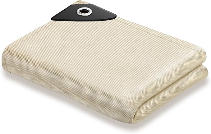 Welding Blanket Fire Resistant Large 6x8 ft - Fiberglass Flame Retardant Fabric 1022 °F High Temp Heat Shield Blankets Insulation Mat for Soldering, Grill, Industrial, Smoker, Camping