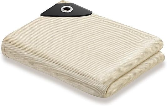 Welding Blanket Fire Resistant Large 6x8 ft - Fiberglass Flame Retardant Fabric 1022 °F High Temp Heat Shield Blankets Insulation Mat for Soldering, Grill, Industrial, Smoker, Camping