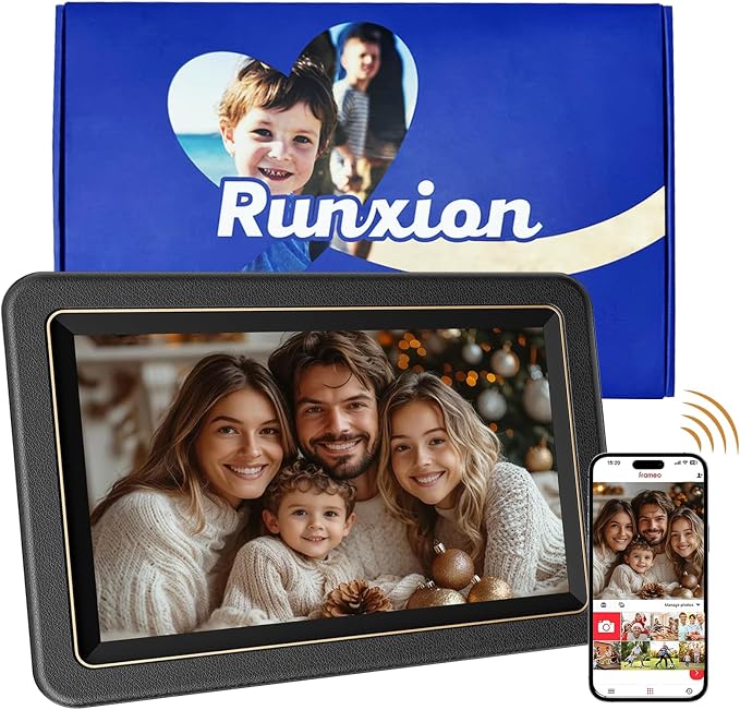 32GB Digital Picture Frame, Frameo 10.1 Inch Smart WiFi Digital Photo Frame | 1280x800 IPS Touch Screen, Instant App Sharing, Auto-Rotate, Tabletop&Wall Mount ,Electronic Gift for Parents Grandparents