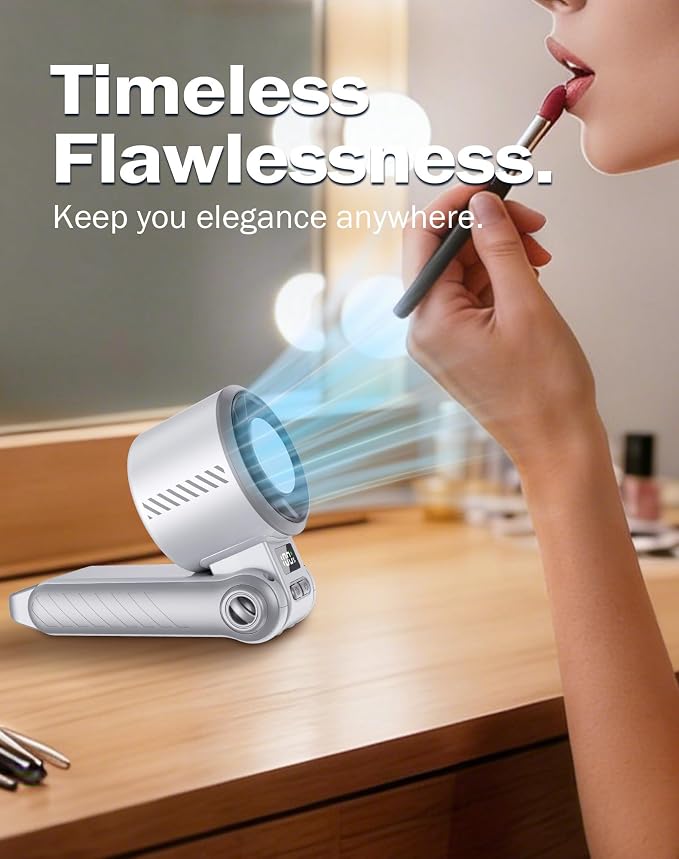 Portable Handheld Fan with Semiconductor Ice Cooling, [Instant Ice Relief], 4000mAh Rechargeable Mini Personal Fan, 5 Speeds, Quiet USB Travel Fan for Outdoor, Commuting, Summer Heat