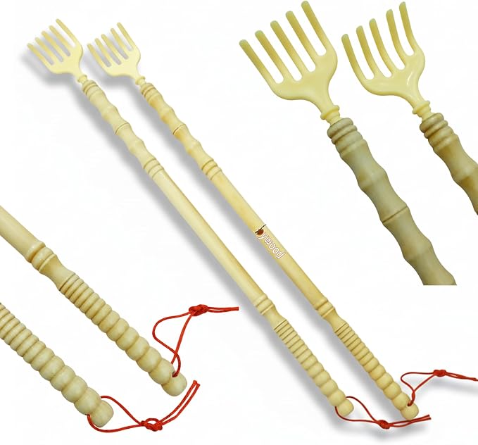 Back Scratcher, 2 Pack Back Scratcher for Men & Women, 18 Inch Long Handle Bamboo Backscratchers for Adults, Ideal Gifts for Mom and Dad