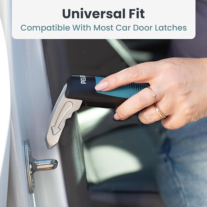 PELEGON Car Door Handle for Elderly (2 Pack) Car Cane Assist Handle with Anti-Slip Grip, Steel Hook for Secure Latch Fit, Supports Up to 300 lbs, Easy Tool-Free Use
