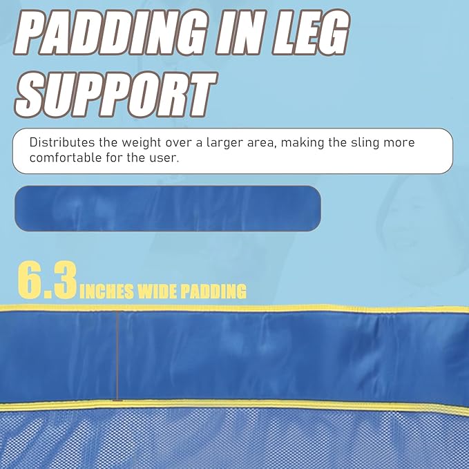500lbs Mesh Full Body Sling for Lift - Patient Transfer Sling with Wide Pads for Elderly & Disabled,Compatible and Multi-Scene Transfer
