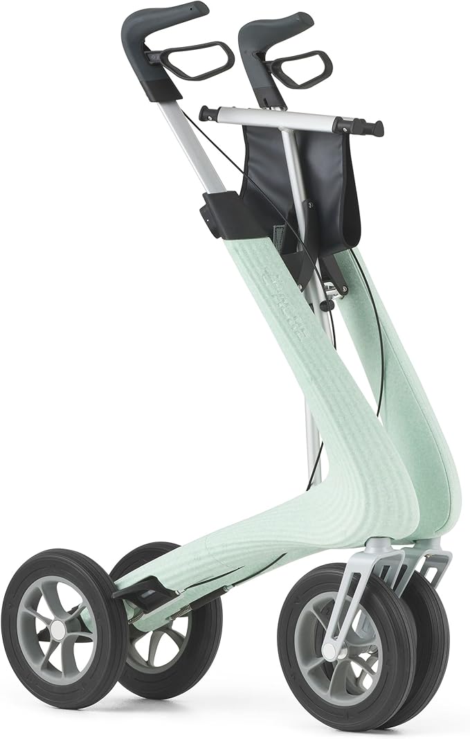 byACRE Nordic Pioneer - Versatile Lightweight Aluminium Rollator - Only 5.9 kg/for Indoor & Outdoor/Easy Folding with Integrated Seat (Glacier Green)