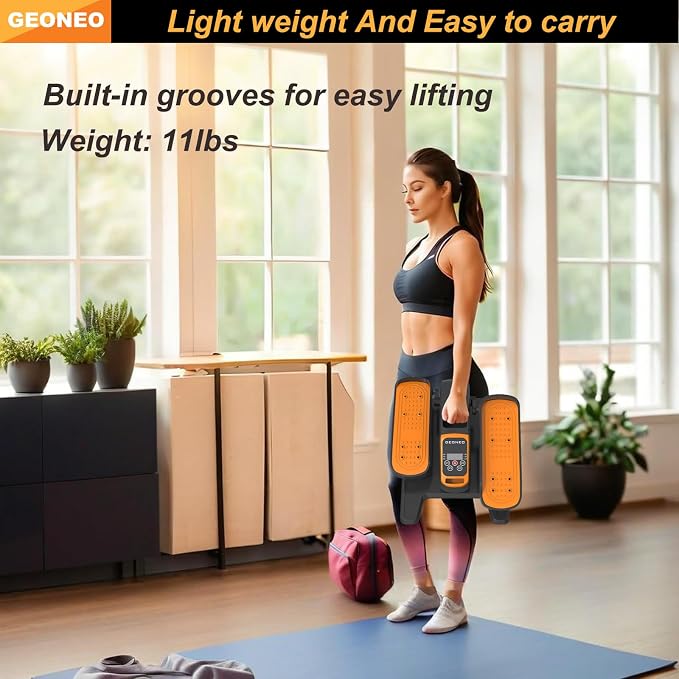 Under Desk Elliptical Machine, Electric Elliptical Exerciser for Senior, Quiet & Small Electric Seated Pedal Exerciser for Home with Monitor, Remote Control & 12 Adjustable Speeds