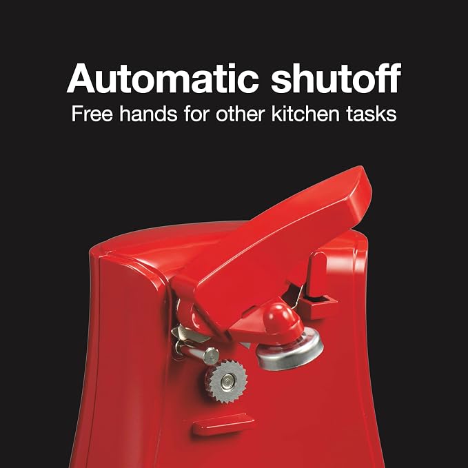 Proctor Silex Power Electric Automatic Can Opener for Kitchen with Knife Sharpener, Twist-off Easy-Clean Lever, Cord Storage, Red (75226) (Pack of 2)