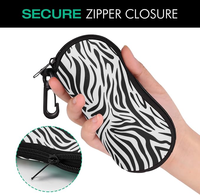 MoKo Sunglasses Soft Case Ultra Light Neoprene Zipper Eyeglass Case for Men Women