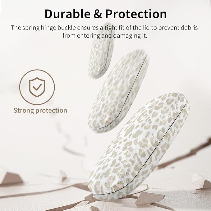 Glasses Case Hard Shell, Leather Protective Case for Sunglasses with Cleaning Cloth, Cute Eyeglass Cases for Women