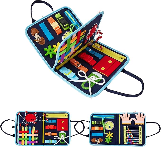 Fidget Blanket for Adults with Dementia, Alzheimer’s Activities for Seniors, Fidget Tools for Adults with Dementia, Dementia Therapy Aid Fidget Blanket, Elderly Gifts